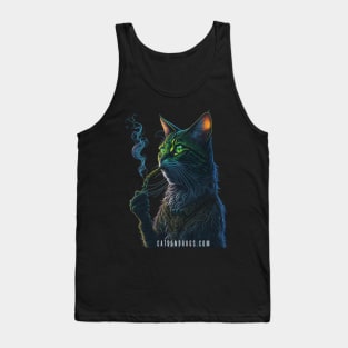 Techno T-Shirt - Psychedelic Techno Cat - Catsondrugs.com - Techno, rave, edm, festival, techno, trippy, music, 90s rave, psychedelic, party, trance, rave music, rave krispies, rave flyer T-Shirt Tank Top